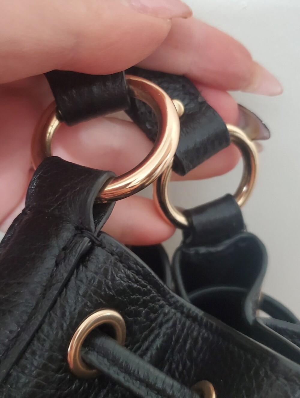 COACH Dempsey Crossbody Bucket Bag Black Leather With Gold Hardware - Picture 12 of 14